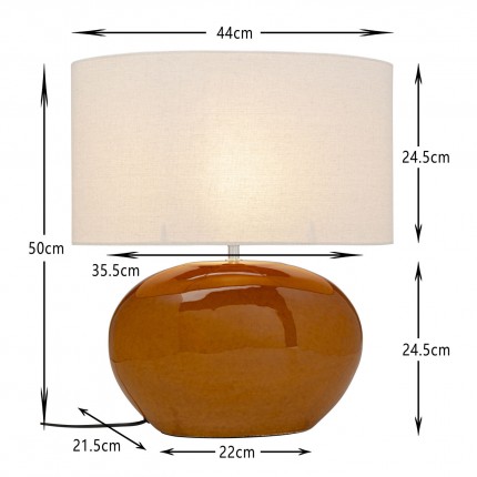 Table Lamp Beo orange Kare Design