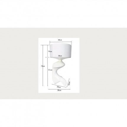 Lampe Erosia 68cm blanche Kare Design