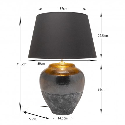 Lampe Luma bleu foncé 72cm Kare Design
