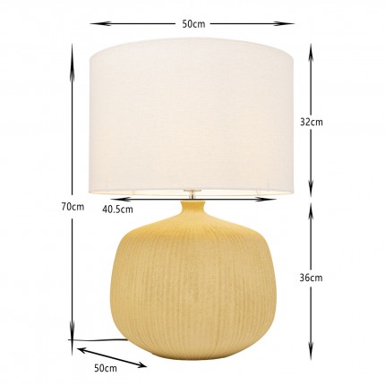 Lampe Luma jaune 70cm Kare Design