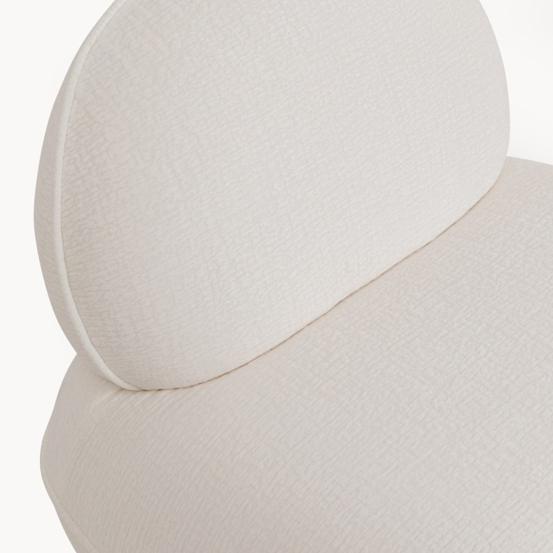 Fauteuil en tissu texturé crème - Kumo - Kare Design