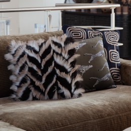 Green black and white cheetah cushion- Kare Design