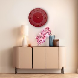 Wall Clock Leonardo red Kare Design