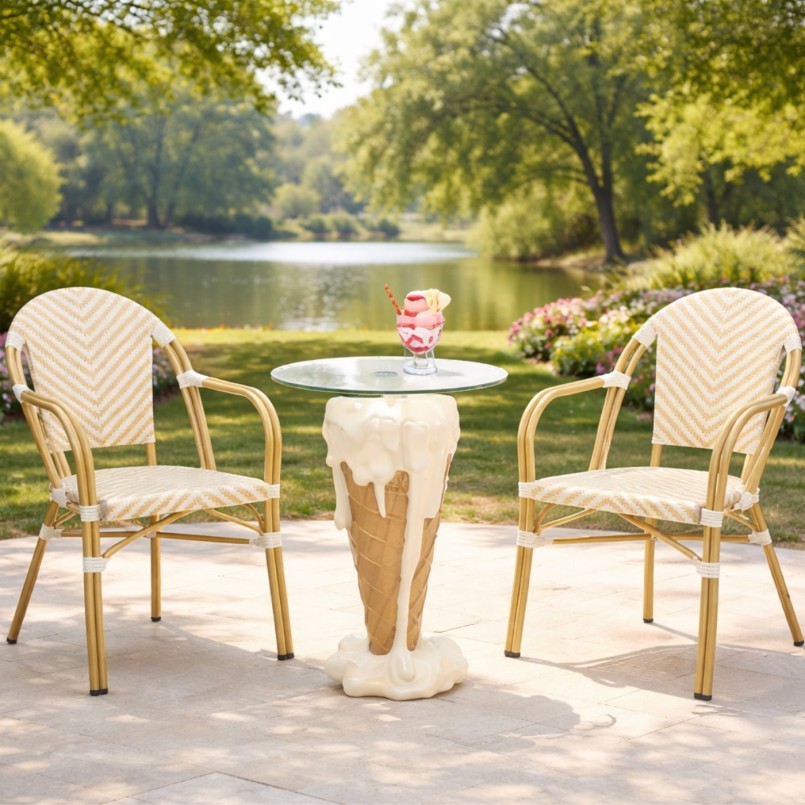 Bar Table icecream vanilla Ø48cm Kare Design