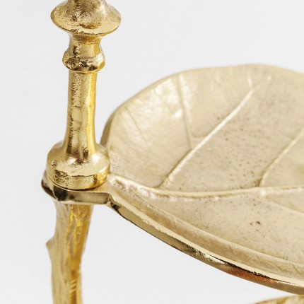 Deco jewelry holder leaf gold Kare Design