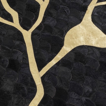 Tapis Fulmine 240x170cm noir et doré Kare Design