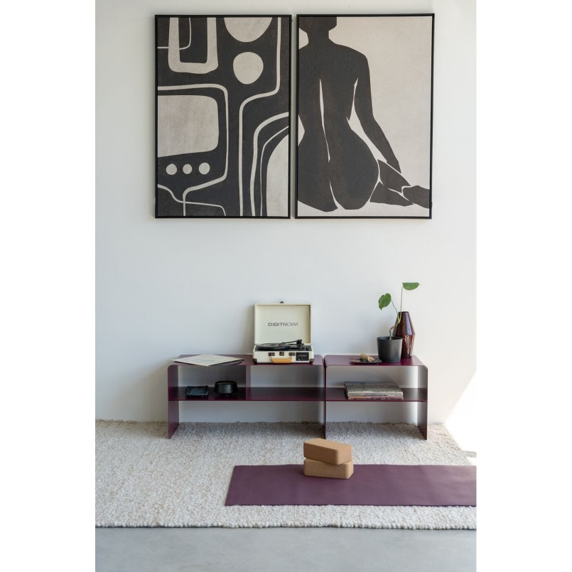 TV board Lounge 90x37cm purple Kare Design