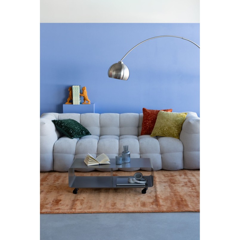 Meuble TV en acier taupe à roulettes - Lounge - Kare Design