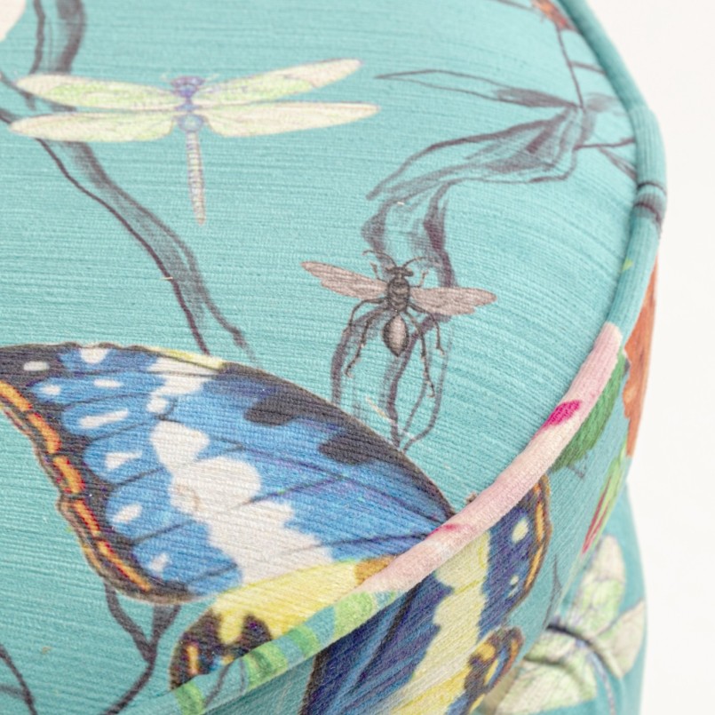 Stool Flower Fever Ø39cm blue Kare Design