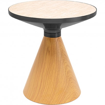 Side Table Cono Travertino Ø50cm oak Kare Design