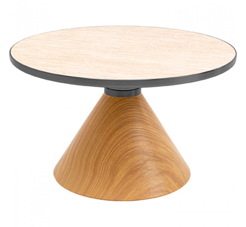 Coffee Table Cono Travertino Ø70cm oak Kare Design