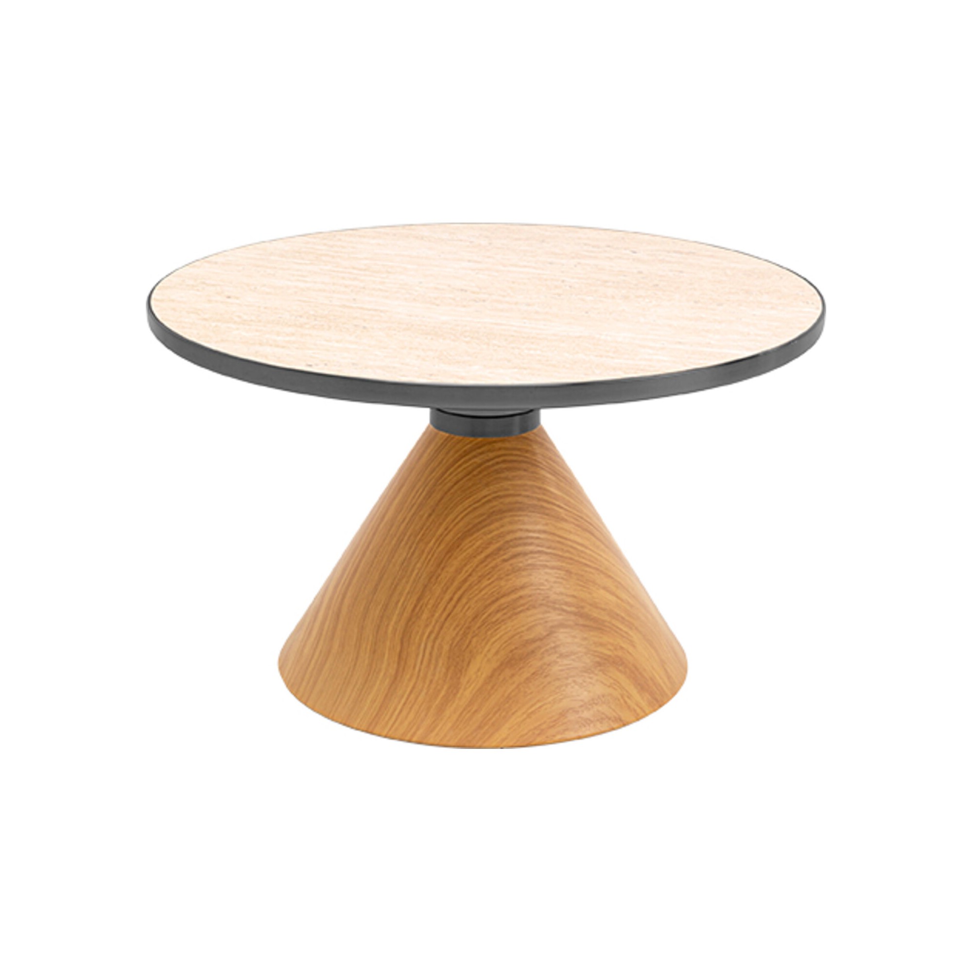 Coffee Table Cono Travertino Ø70cm oak Kare Design