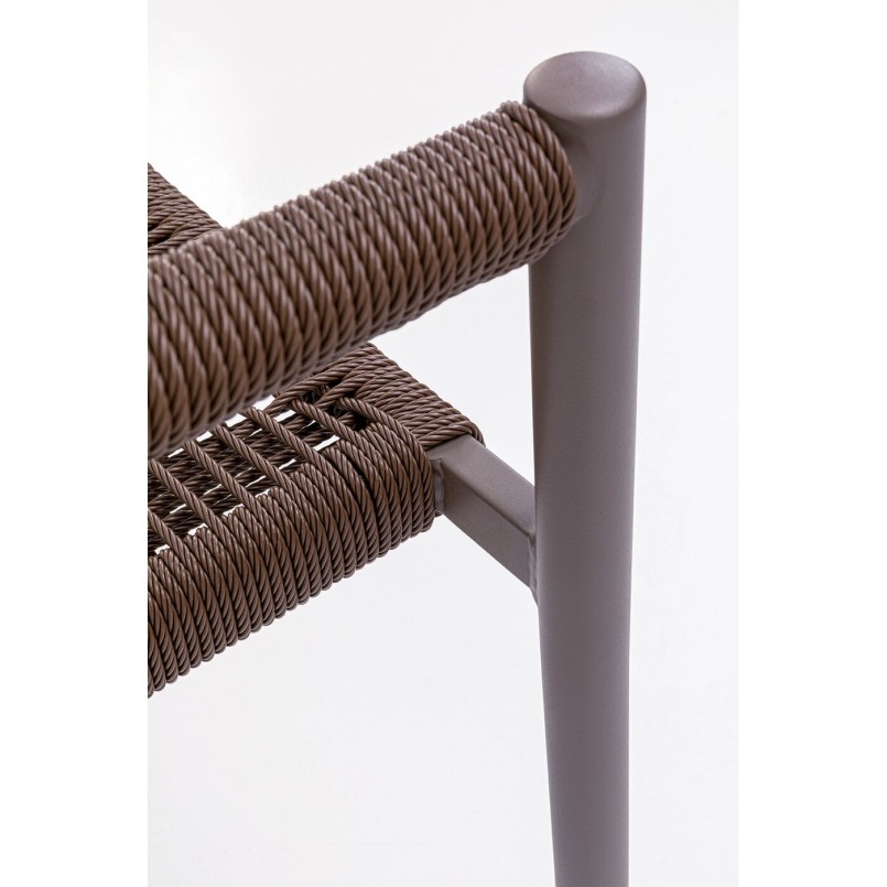 Chaise de jardin avec accoudoirs marron - Palma - Kare Design