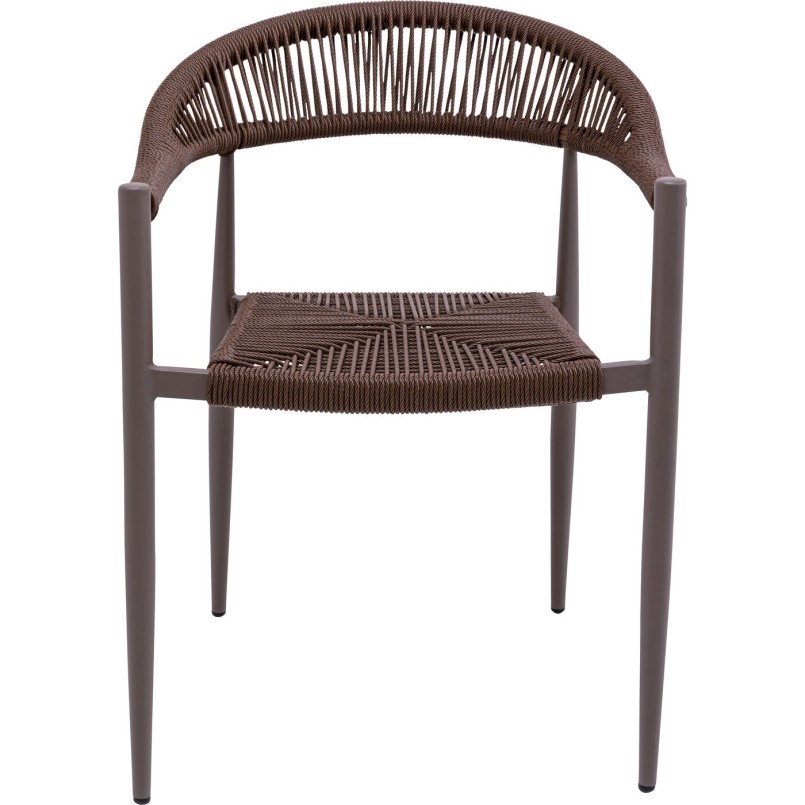 Brown Garden Chair with Armrests - Palma - Kare Design