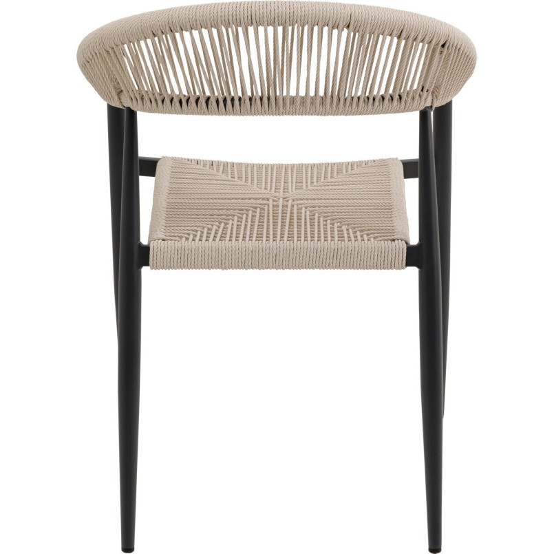 Chaise de jardin avec accoudoirs crème - Palma - Kare Design