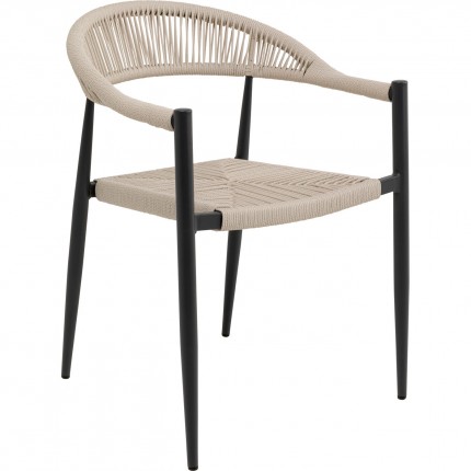Chair with armrests Palma cream Kare Design