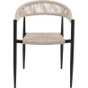 Chaise de jardin avec accoudoirs crème - Palma - Kare Design
