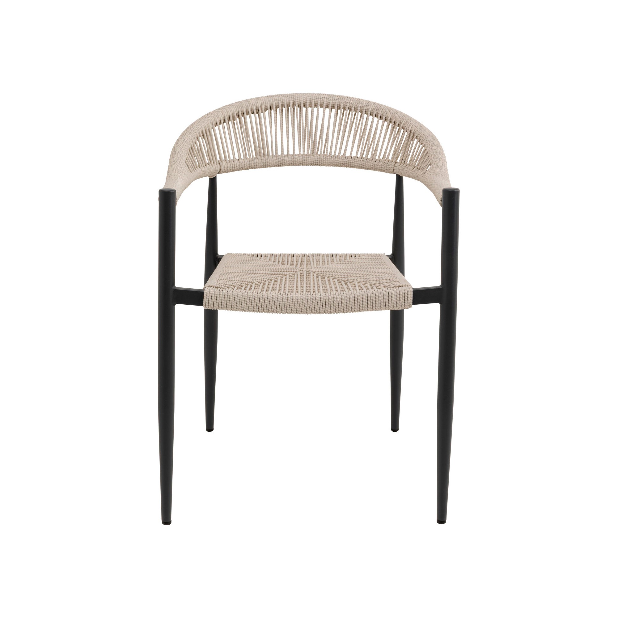 Chaise de jardin avec accoudoirs Palma crème Kare Design