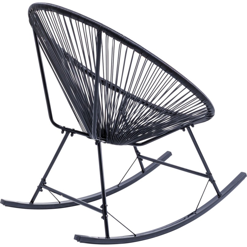 Black garden rocking chair - Acapulco - Kare Design