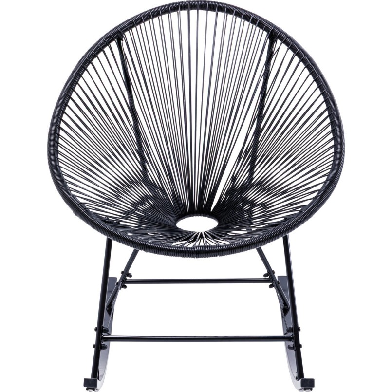Black garden rocking chair - Acapulco - Kare Design