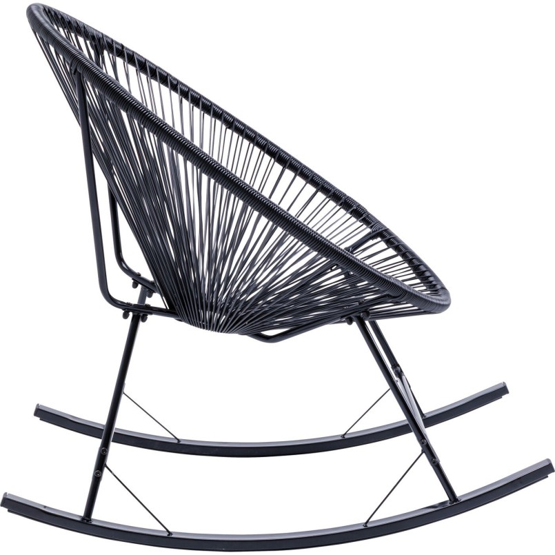 Black garden rocking chair - Acapulco - Kare Design
