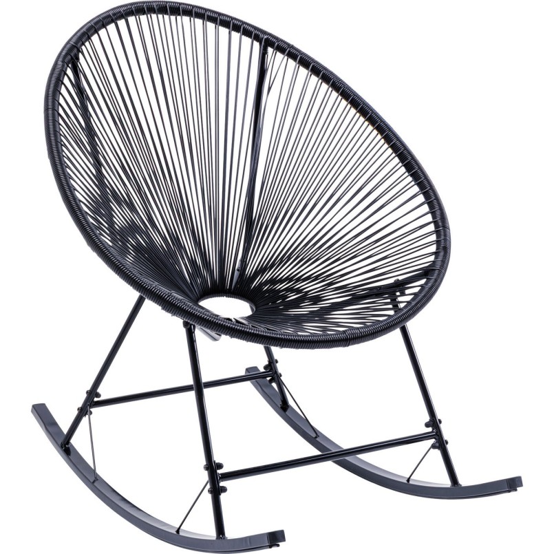 Black garden rocking chair - Acapulco - Kare Design