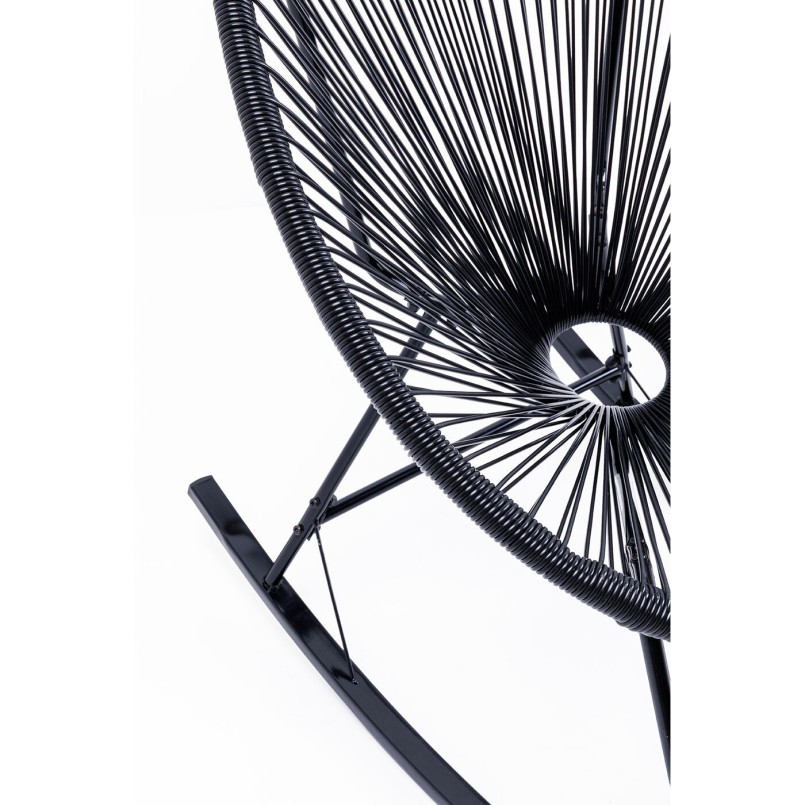 Black garden rocking chair - Acapulco - Kare Design