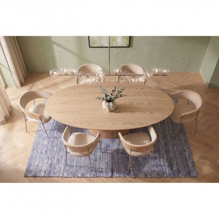 Table à rallonge Benvenuto ovale frêne Kare Design