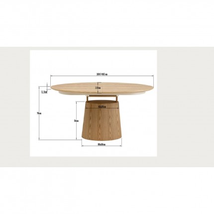 Extension Table Benvenuto oval ash Kare Design