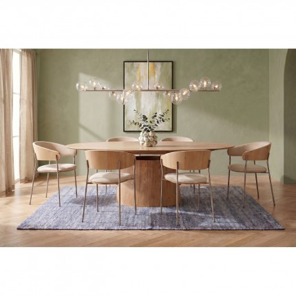 Table à rallonge Benvenuto ovale frêne Kare Design