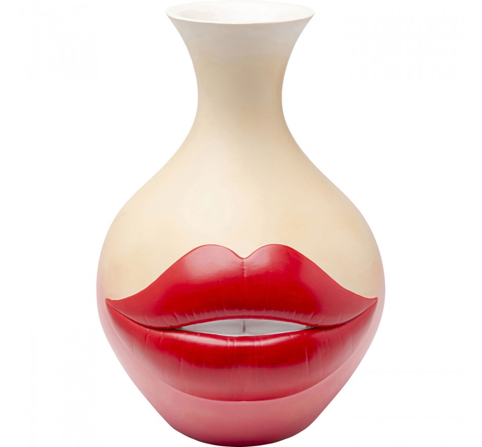 Vase red lips 50cm Kare Design