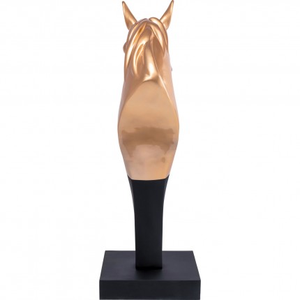 Déco tête de cheval XL 180cm dorée Kare Design