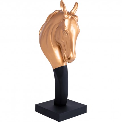 Déco tête de cheval XL 180cm dorée Kare Design