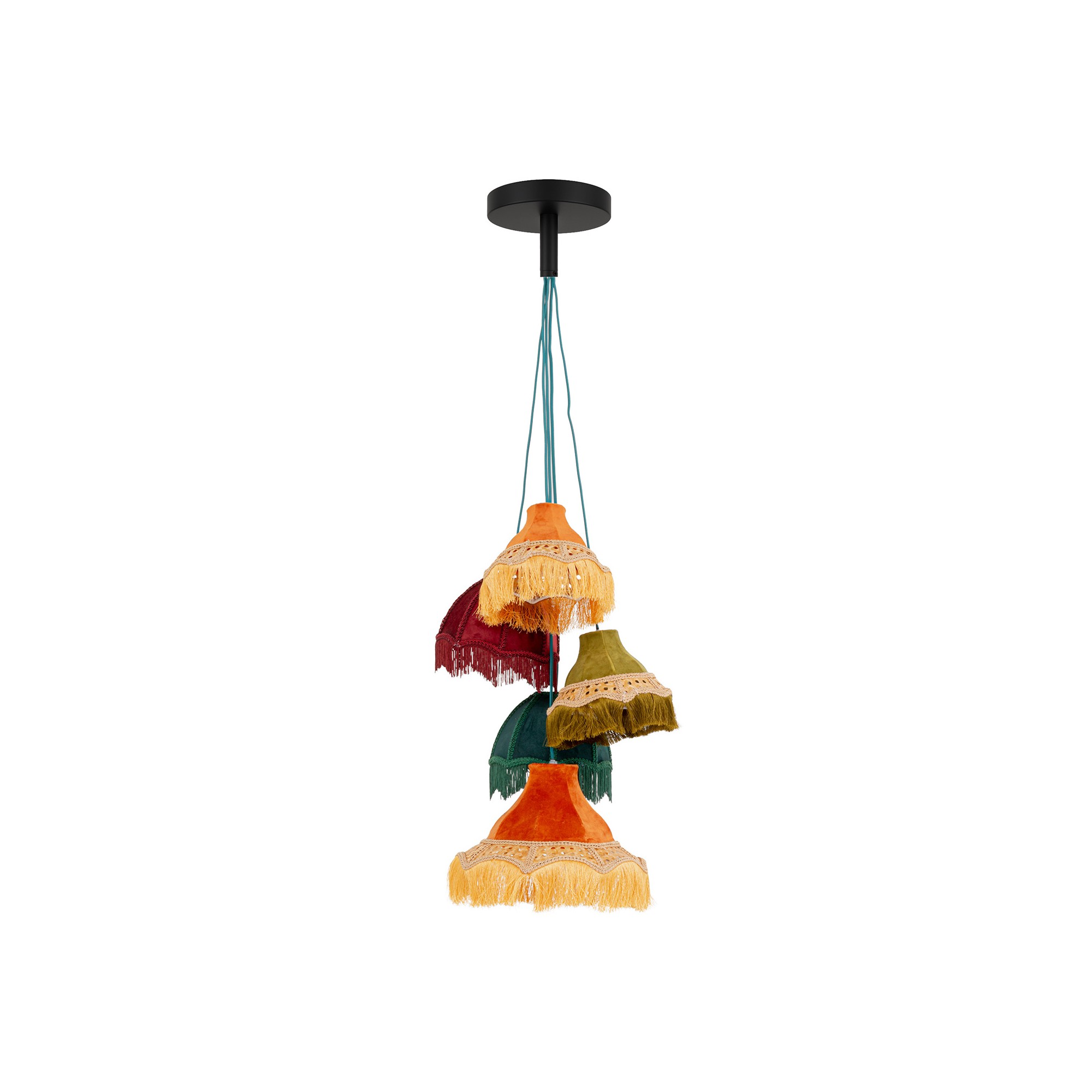 Pendant Lamp Saloon Fringes 5 Kare Design
