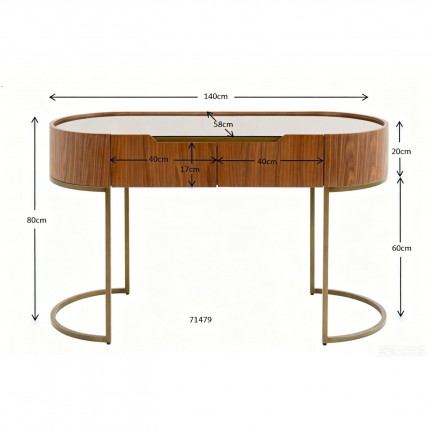 Bureau Giorgio 140x58cm Kare Design