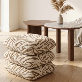 Tabouret pivotant tigré marron et beige - Pepino - Kare Design