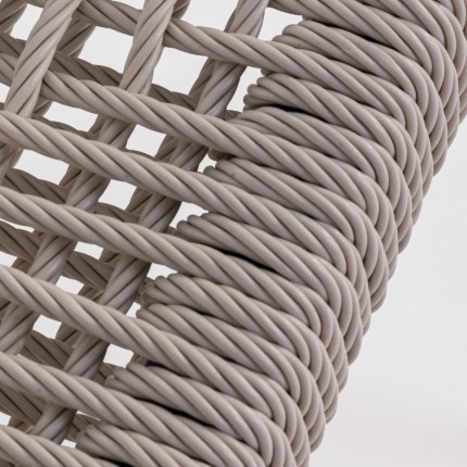 Chaise de jardin avec accoudoirs Palma crème Kare Design