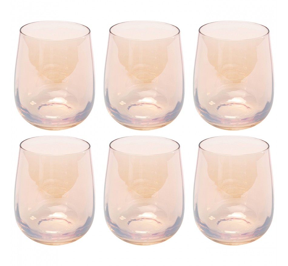Verres à eau Bina Mocca set de 6 Kare Design