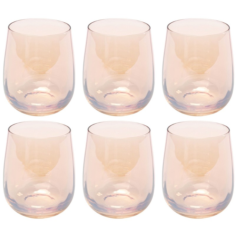 Lot de 6 verres à eau - Bina Mocca - Kare Design