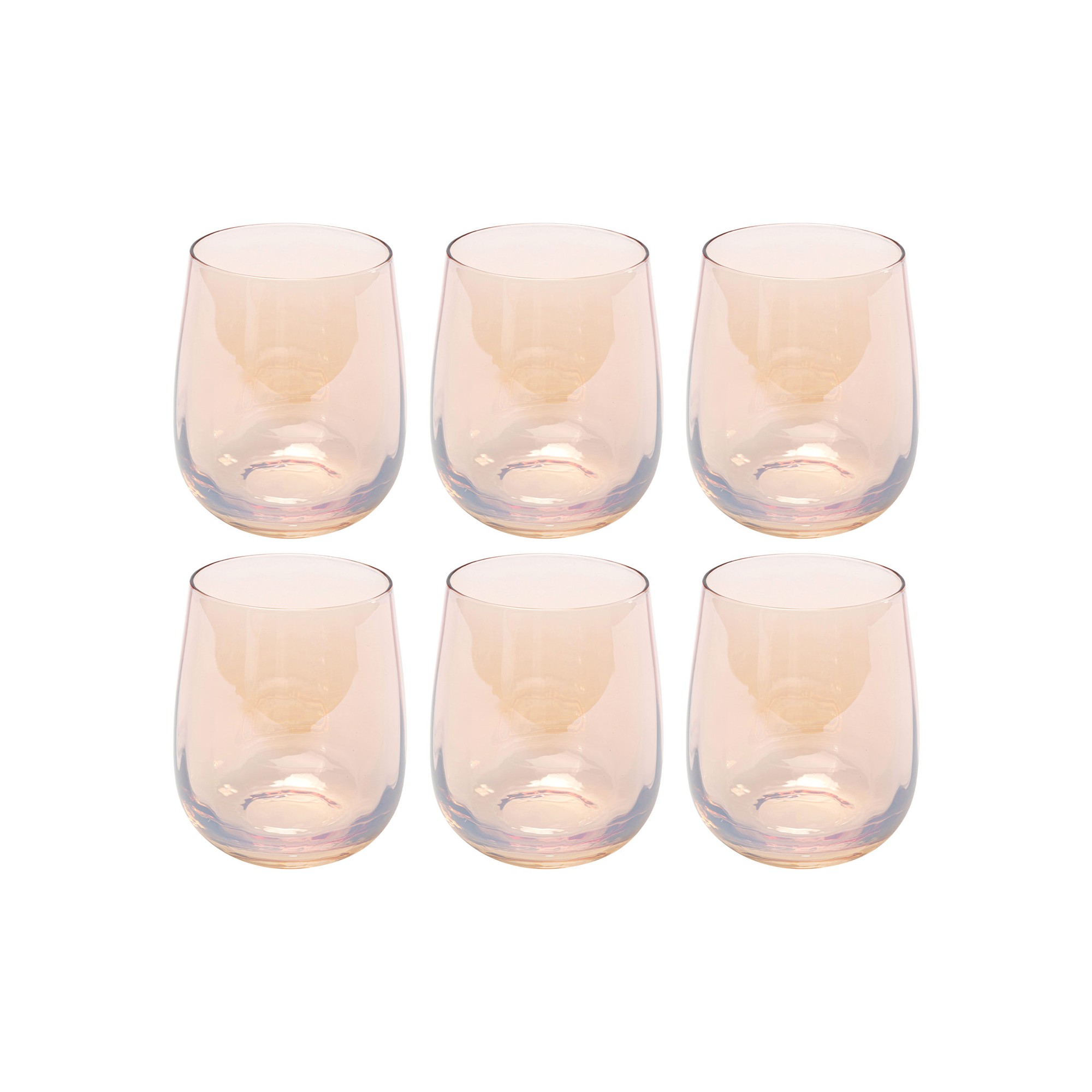Water Glass Bina Mocca (6/set) Kare Design