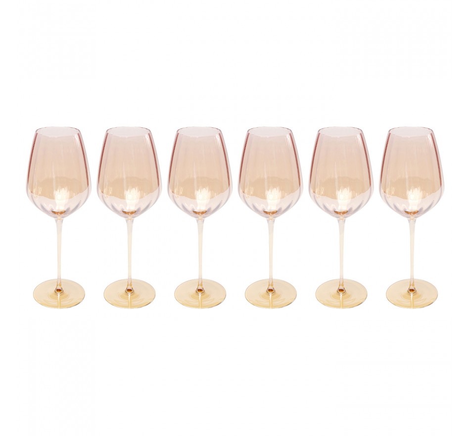 White Wine Glass Bina Mocca (6/set) Kare Design