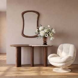 Console brune en marbre - Suri - Kare Design