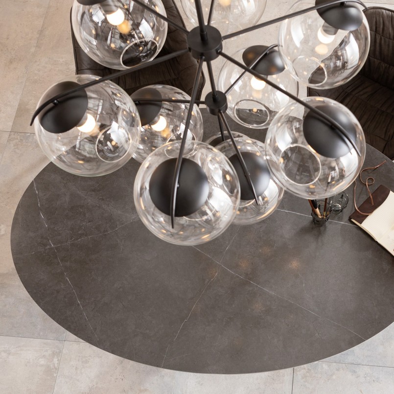 Table contemporaine ovale en grès - Grande Possibilita - Kare Design