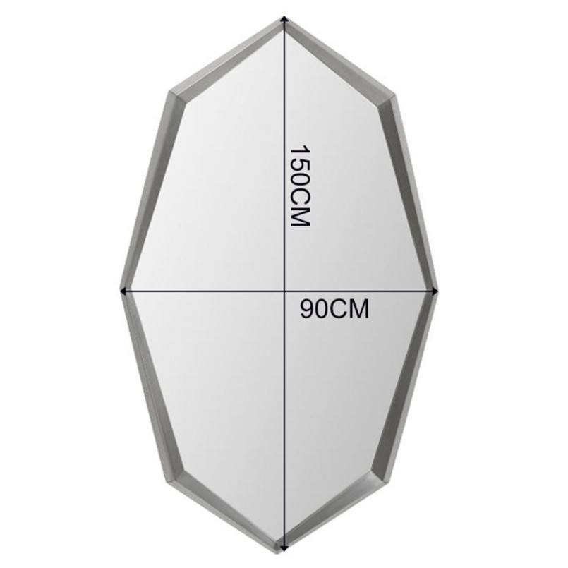 Miroir octogonal gris - Bea - Kare Design