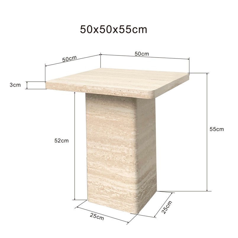 Table d'appoint imitation pierre - Travertino - Kare Design