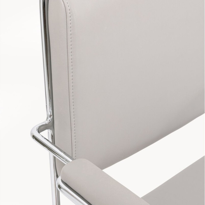 Chaise de bureau pivotante en simili gris - Dottore - Kare Design