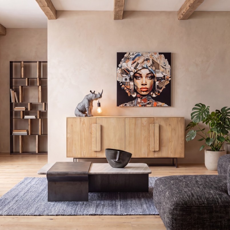 Table basse en marbre et aluminium - Montagna - Kare Design
