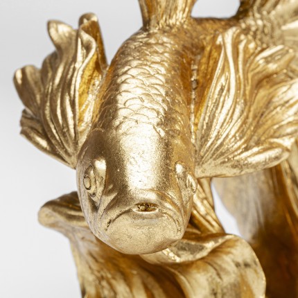 Déco poisson combattant 25cm doré Kare Design