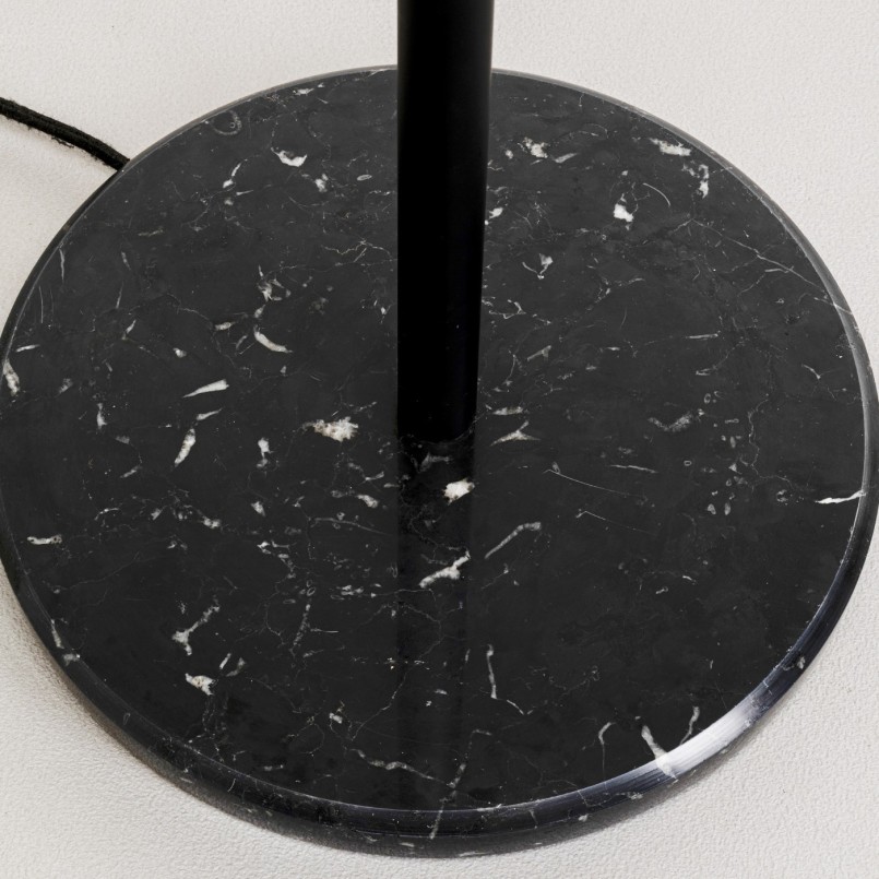 Lampadaire en verre blanc et marbre noir - Scala Balls - Kare Design
