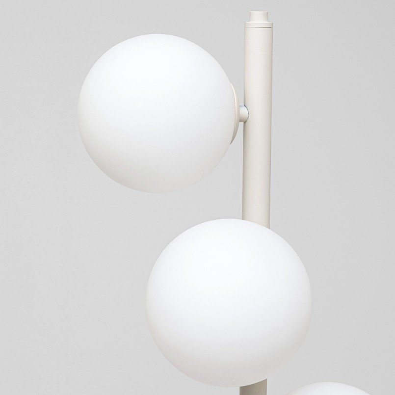 Lampadaire beige en verre et acier - Scala Balls - Kare Design